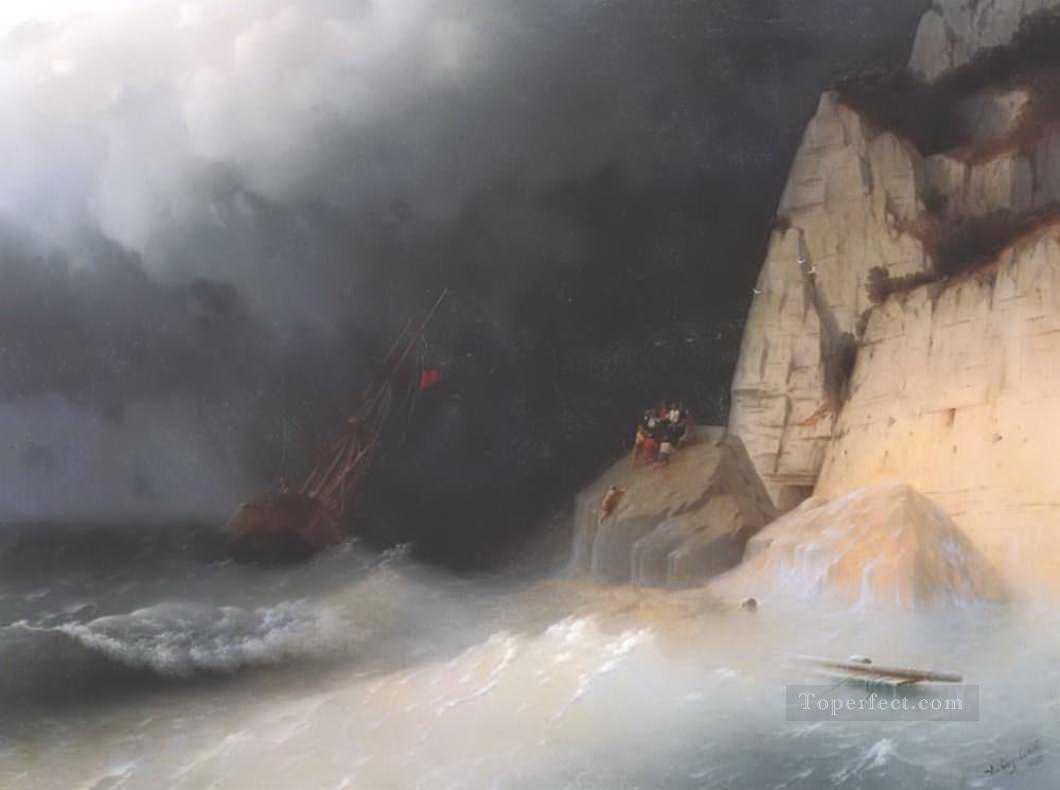 El naufragio 1865 Romántico Ivan Aivazovsky ruso Pintura al óleo